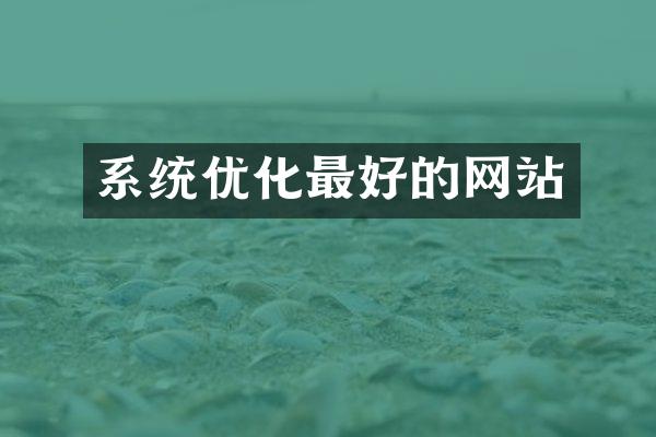 系统优化最好的网站