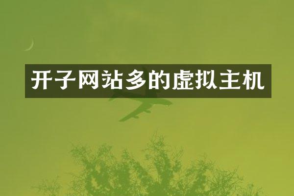 开子网站多的虚拟主机