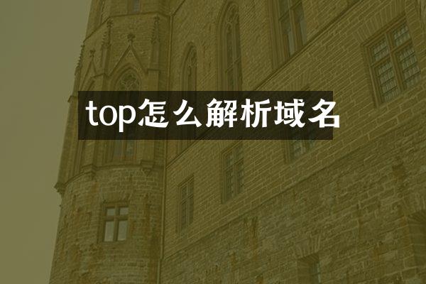top怎么解析域名