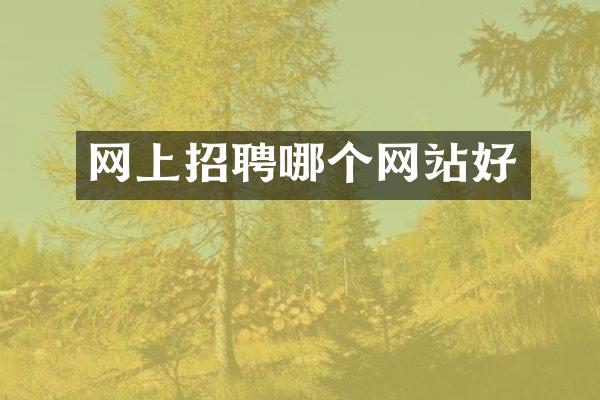 网上招聘哪个网站好