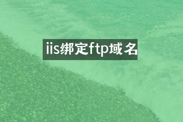 iis绑定ftp域名