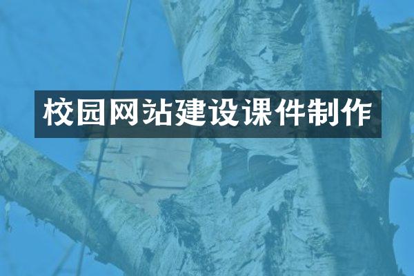 校园网站建设课件制作
