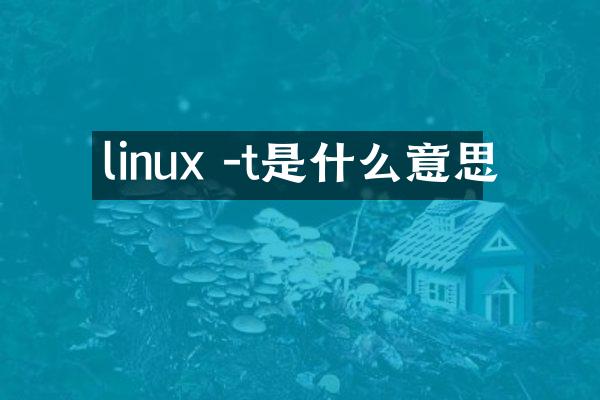 linux -t是什么意思