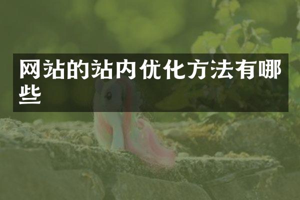 网站的站内优化方法有哪些