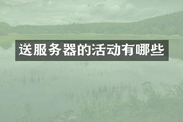 送服务器的活动有哪些