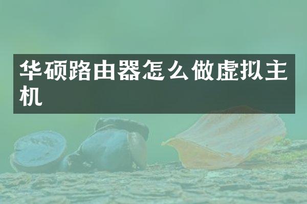 华硕路由器怎么做虚拟主机