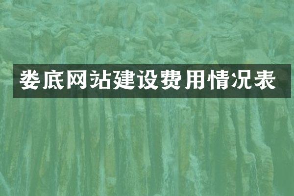 娄底网站建设费用情况表
