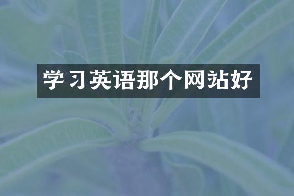 学习英语那个网站好
