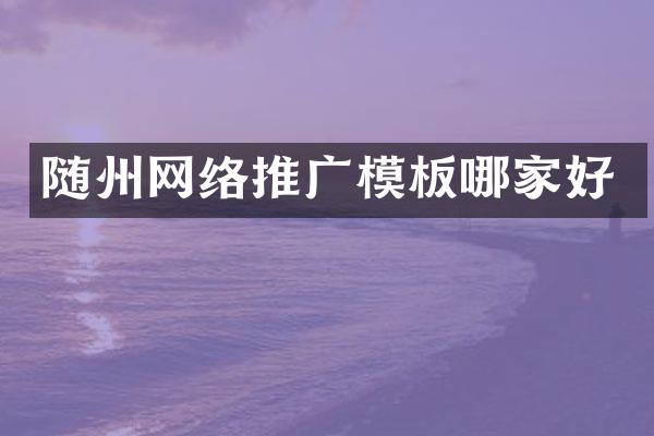 随州网络推广模板哪家好