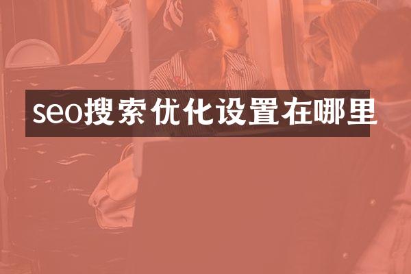 seo搜索优化设置在哪里