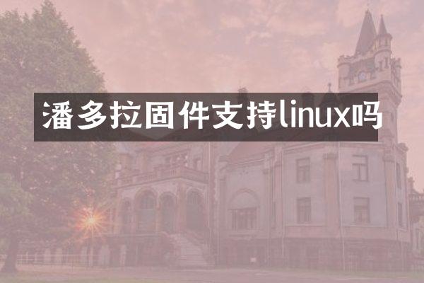 潘多拉固件支持linux吗