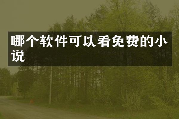 哪个软件可以看免费的小说