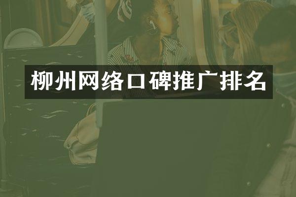 柳州网络口碑推广排名