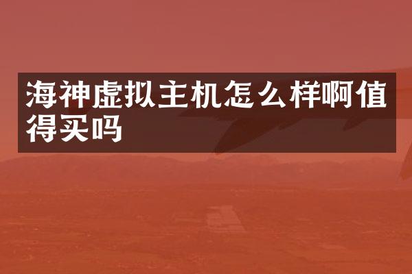 海神虚拟主机怎么样啊值得买吗