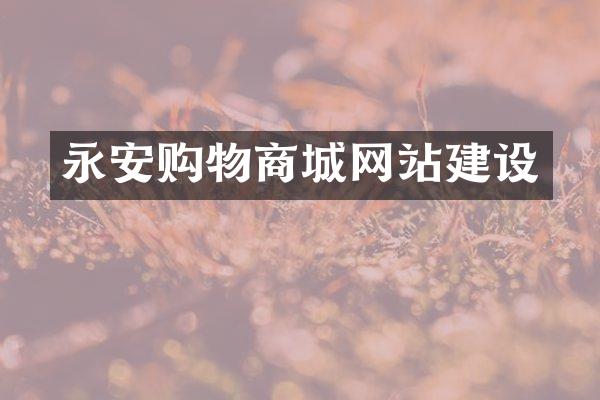永安购物商城网站建设