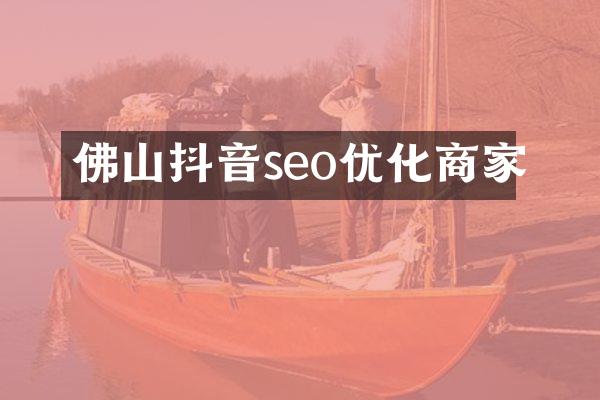 佛山抖音seo优化商家