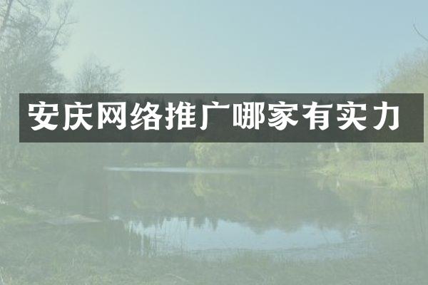 安庆网络推广哪家有实力