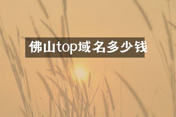 佛山top域名多少钱