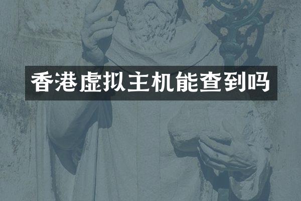 香港虚拟主机能查到吗