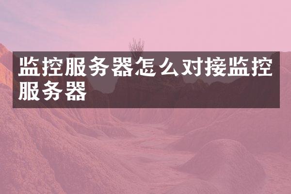监控服务器怎么对接监控服务器