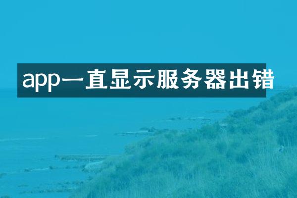 app一直显示服务器出错