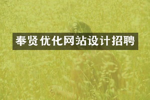 奉贤优化网站设计招聘
