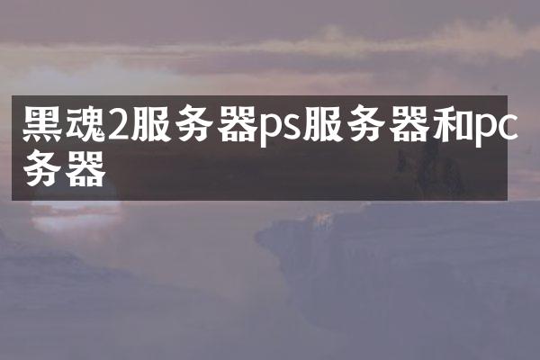 黑魂2服务器ps服务器和pc服务器