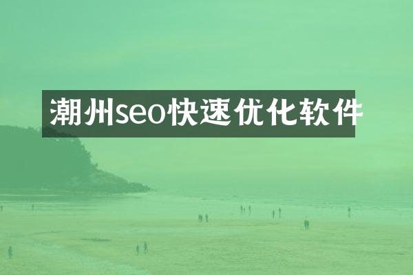 潮州seo快速优化软件