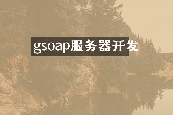 gsoap服务器开发