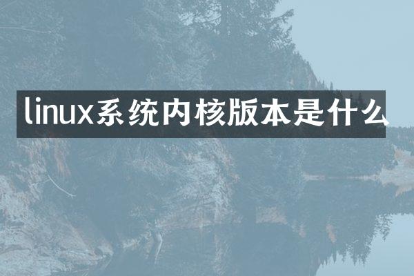 linux系统内核版本是什么