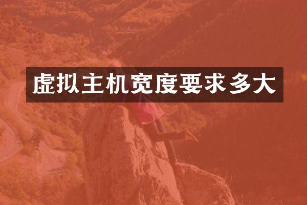 虚拟主机宽度要求多大