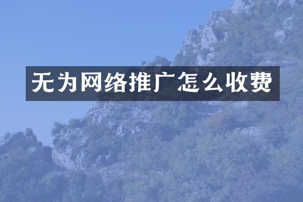 无为网络推广怎么收费