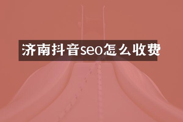 济南抖音seo怎么收费