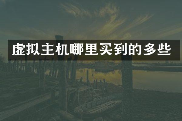 虚拟主机哪里买到的多些