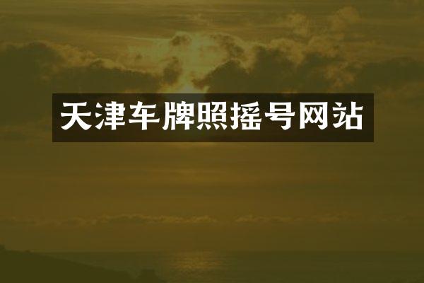 天津车牌照摇号网站