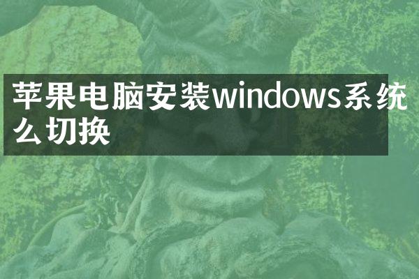 苹果电脑安装windows系统怎么切换