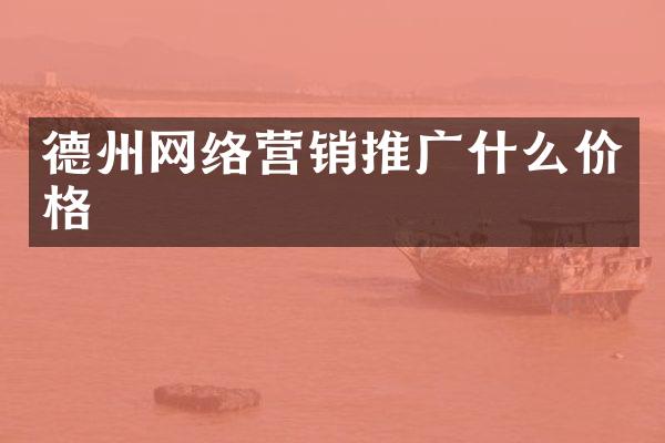 德州网络营销推广什么价格