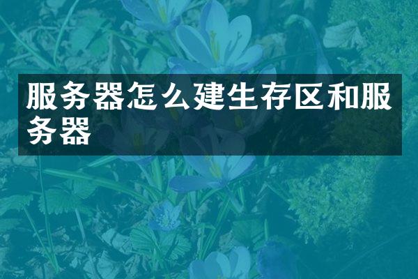 服务器怎么建生存区和服务器