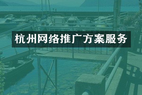 杭州网络推广方案服务
