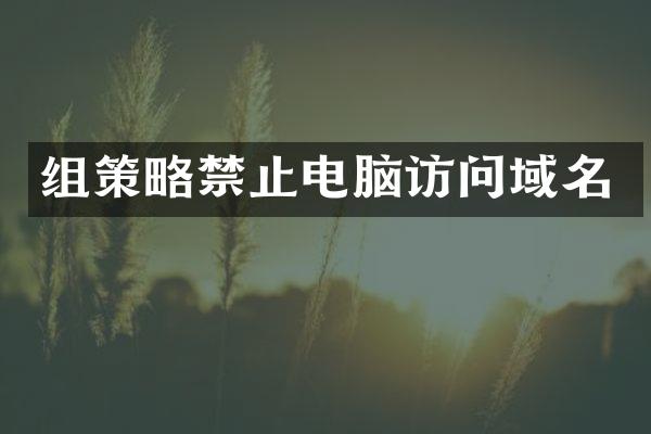 组策略禁止电脑访问域名