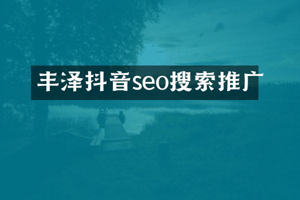 丰泽抖音seo搜索推广