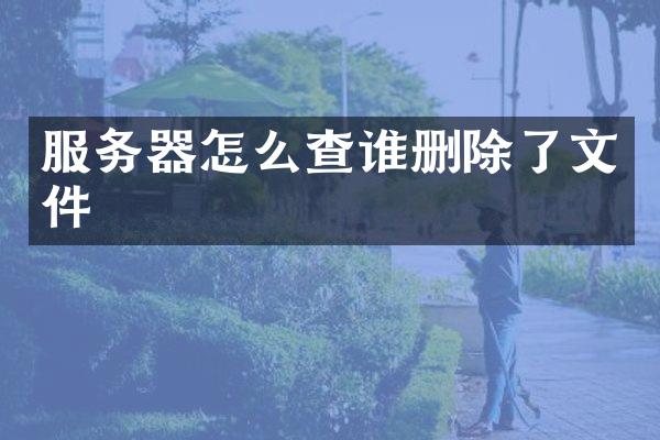 服务器怎么查谁删除了文件