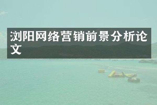 浏阳网络营销前景分析论文