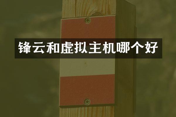 锋云和虚拟主机哪个好