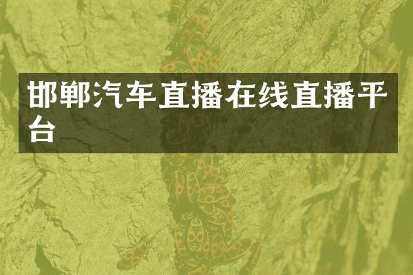 邯郸汽车直播在线直播平台