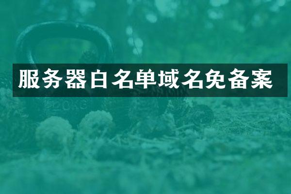 服务器白名单域名免备案