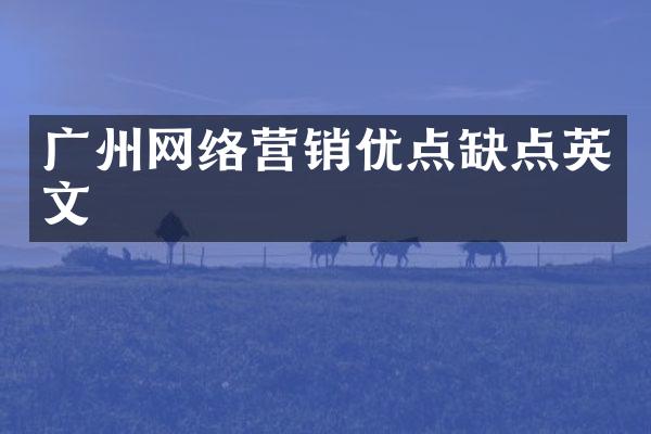 广州网络营销优点缺点英文