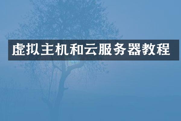 虚拟主机和云服务器教程