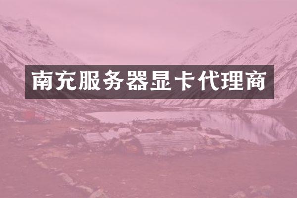 南充服务器显卡代理商