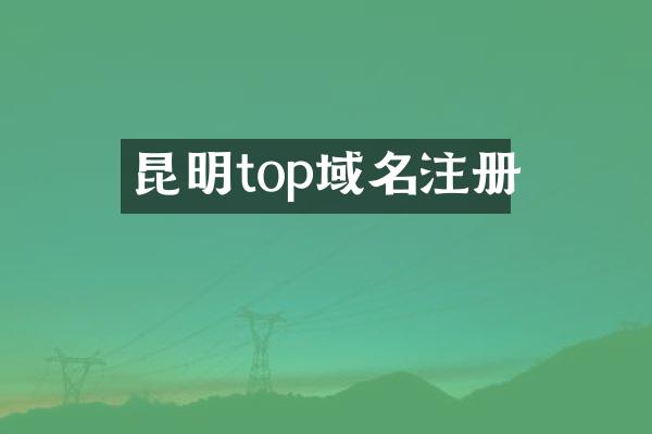 昆明top域名注册